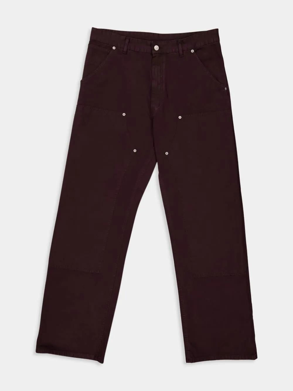 Wine Straight-Leg Utility Jeans sold by Fashion Clinic product image thumbnail 5