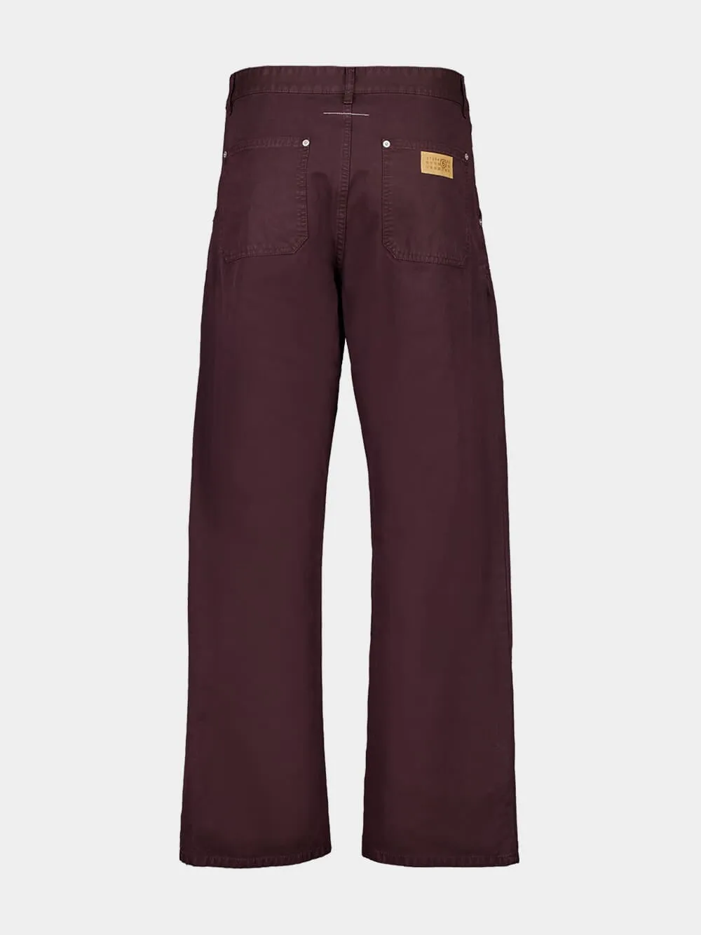Wine Straight-Leg Utility Jeans sold by Fashion Clinic product image thumbnail 2