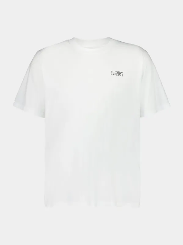 White Faux Fur Real Feelings Print T-Shirt sold by Fashion Clinic