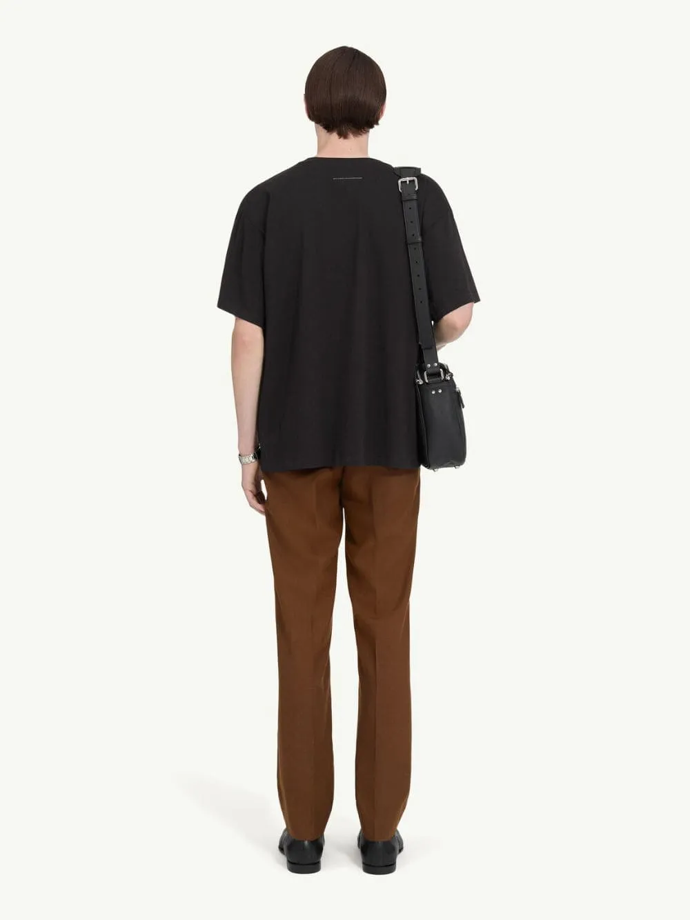 Black Trompe-l'œil Taped Label Print T-Shirt sold by Fashion Clinic product image thumbnail 3