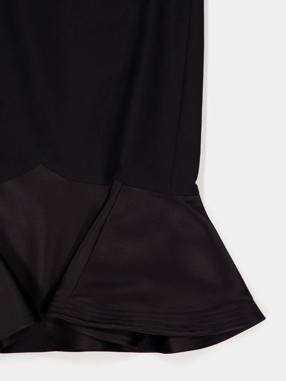 Black Wool Peplum Midi Skirt sold by Fashion Clinic product image thumbnail 4