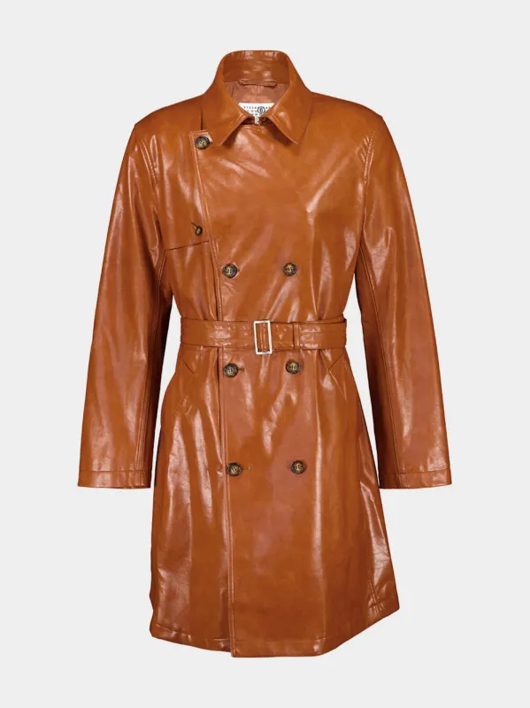 Caramel Belted Trench Coat made by Maison Margiela