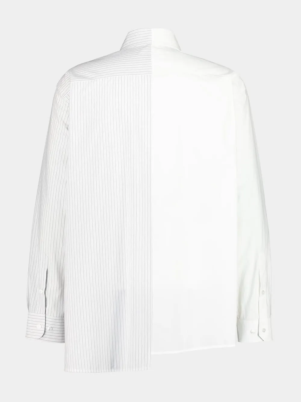 White and Grey Poplin Shirt sold by Fashion Clinic product image thumbnail 4