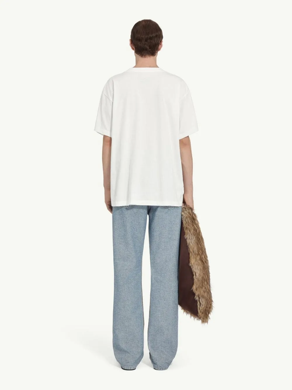 White Cotton T-Shirt with Logo sold by Fashion Clinic product image thumbnail 4