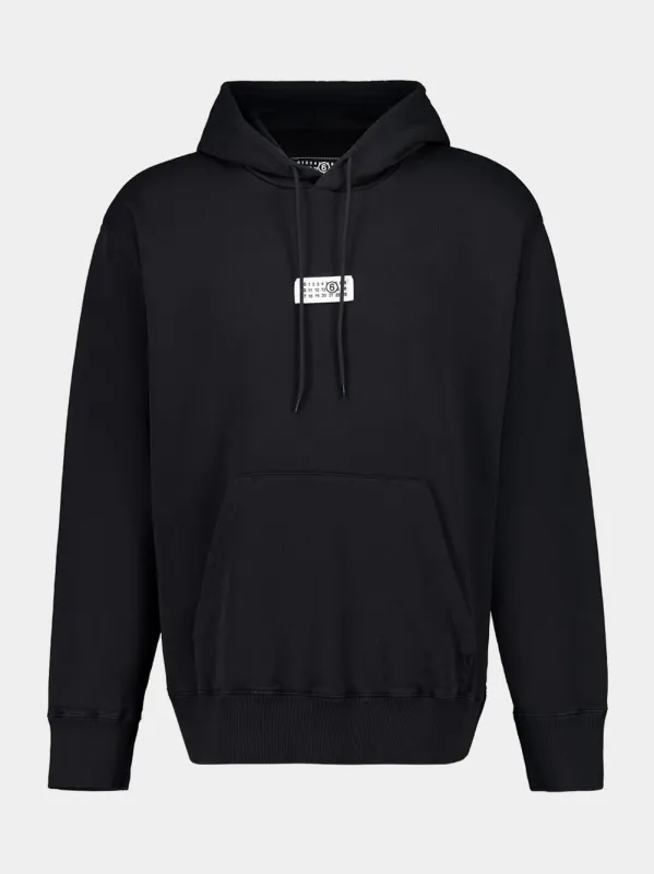 Black Hooded Sweatshirt with Numeric Logo sold by Fashion Clinic
