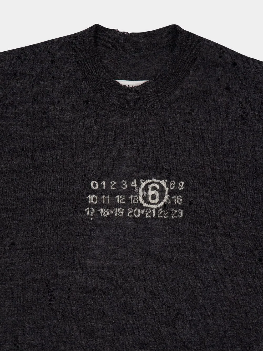 Dark Grey Distressed Knit Jumper sold by Fashion Clinic product image thumbnail 3