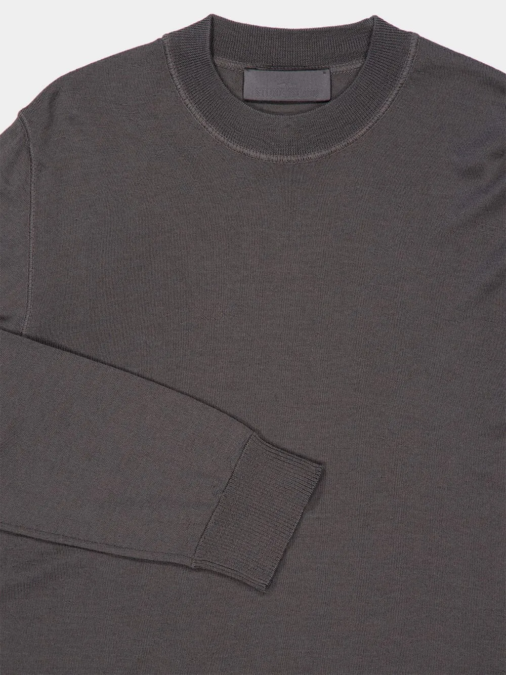 Dark Grey Wool Ghost Crewneck Jumper sold by Fashion Clinic product image thumbnail 3