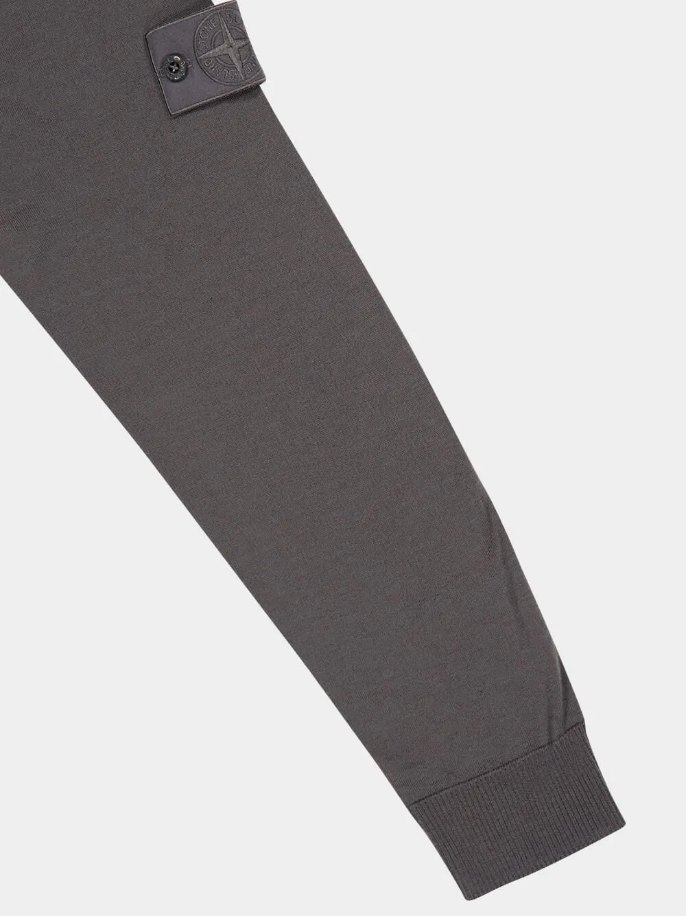 Dark Grey Wool Ghost Crewneck Jumper sold by Fashion Clinic product image thumbnail 4