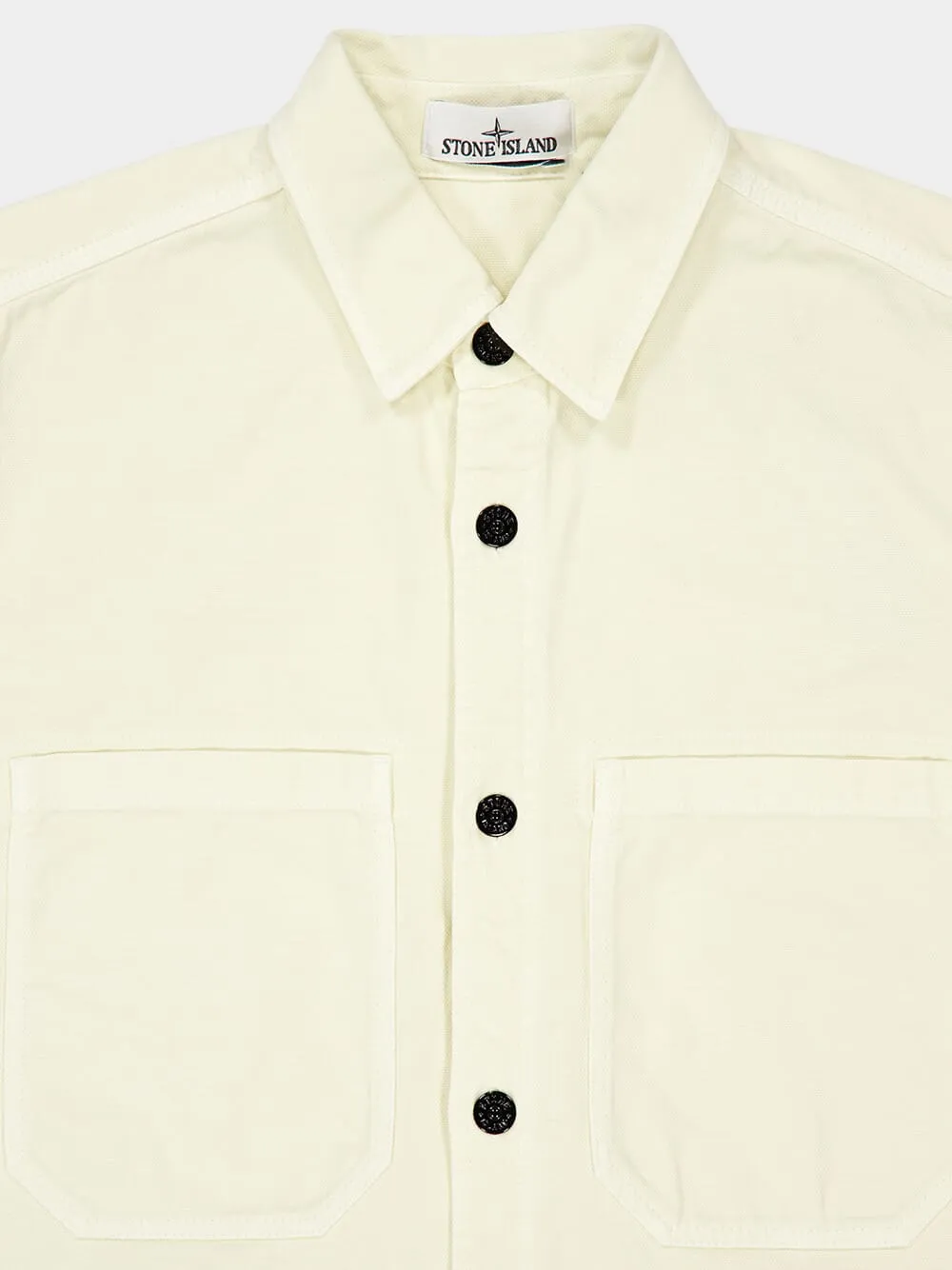 Ivory Organic Cotton 'Old' Overshirt sold by Fashion Clinic product image thumbnail 3