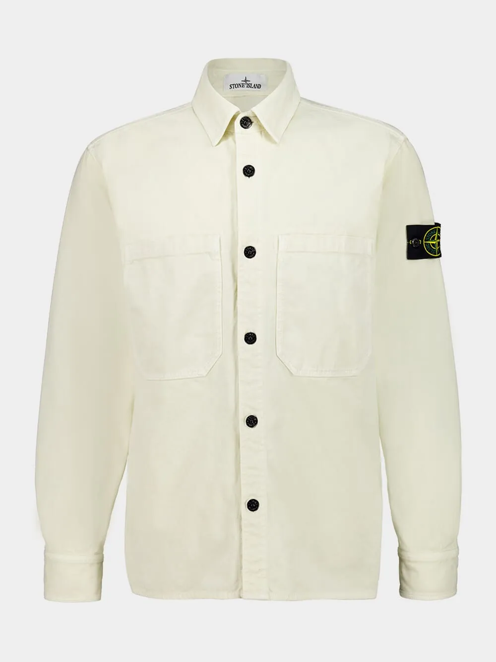 Ivory Organic Cotton 'Old' Overshirt sold by Fashion Clinic