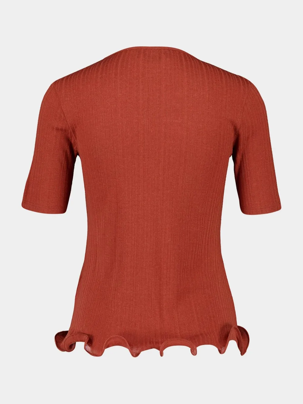Dust Red Roma Rib T-Shirt sold by Fashion Clinic product image thumbnail 2