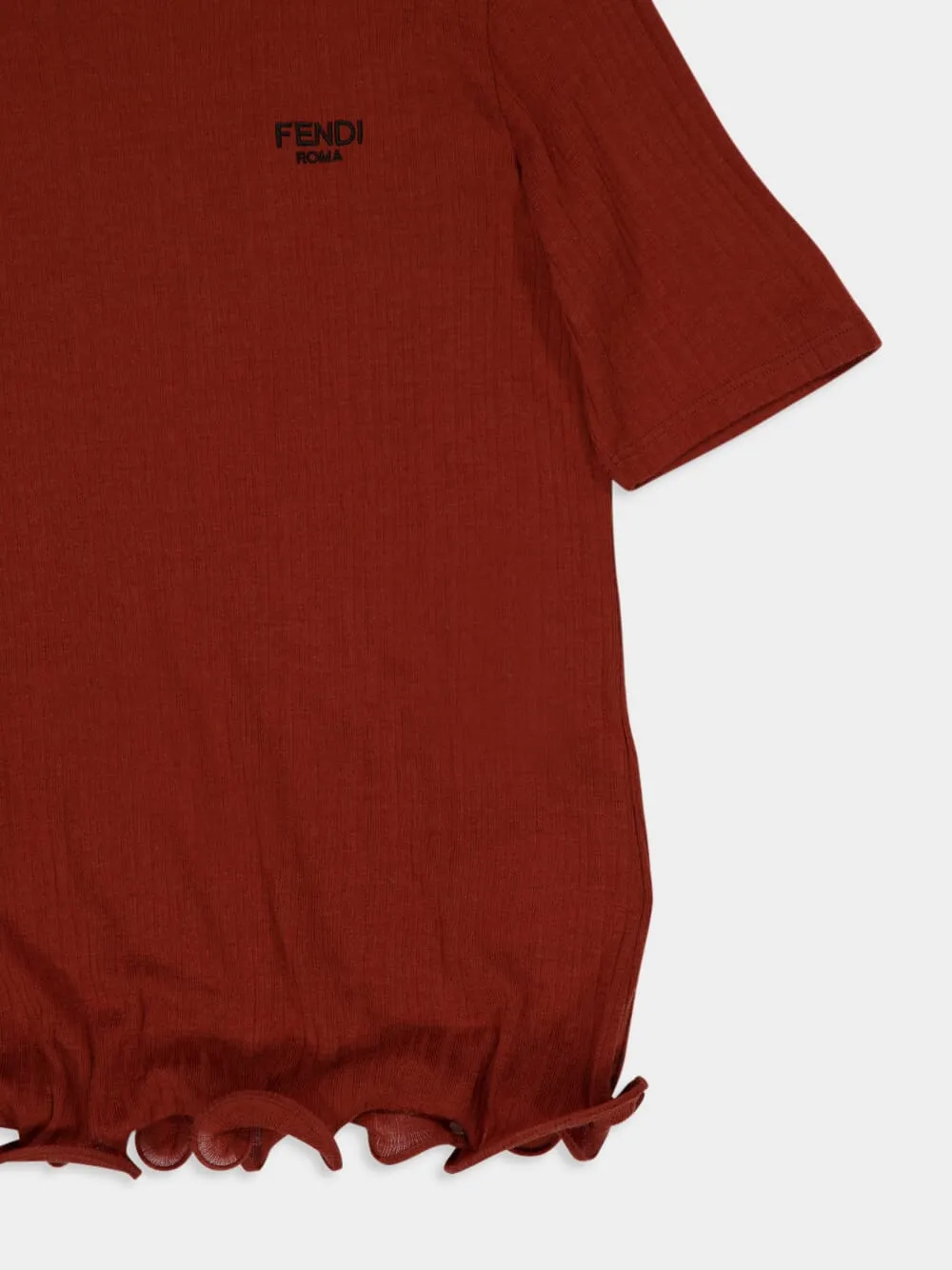 Dust Red Roma Rib T-Shirt sold by Fashion Clinic product image thumbnail 4