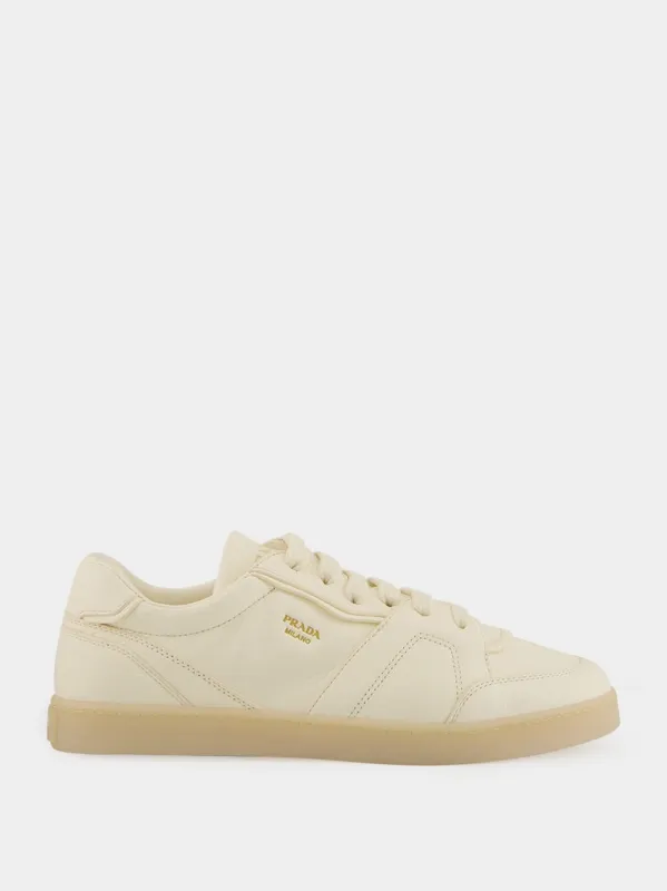 Ivory Leather Sneakers sold by Fashion Clinic