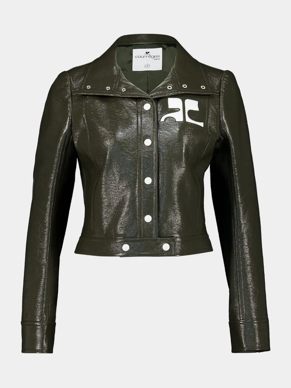 Camouflage Green Reedition Vinyl Jacket sold by Fashion Clinic product image thumbnail 2