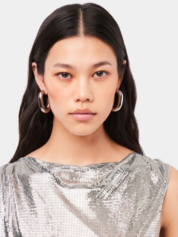 Silver XL Link Earrings sold by Fashion Clinic