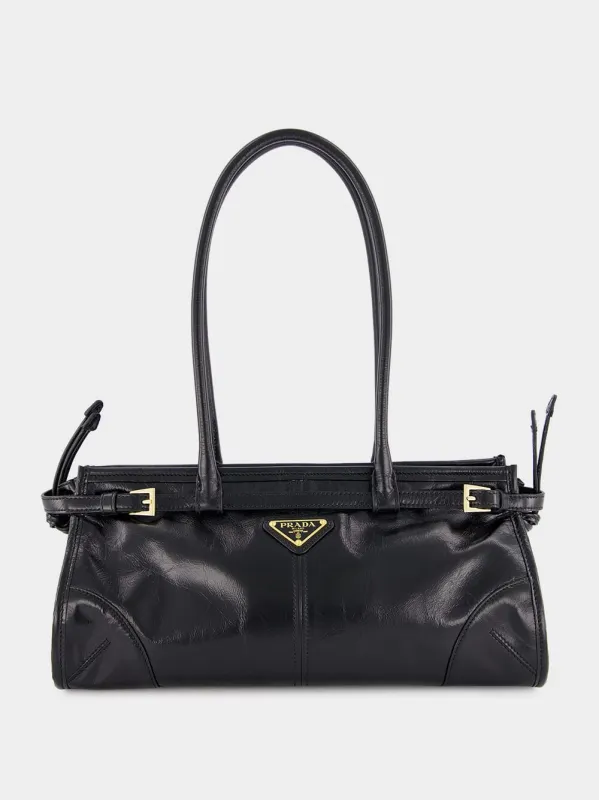 Black Medium Leather Handbag sold by Fashion Clinic