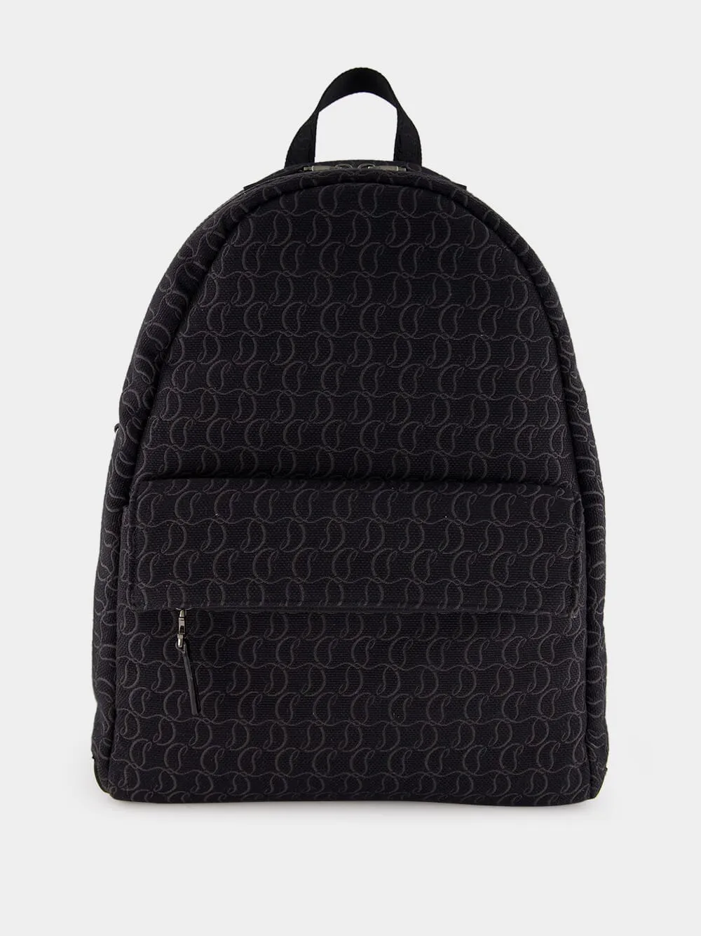 Zip N Flap Logo Jacquard Backpack sold by Fashion Clinic