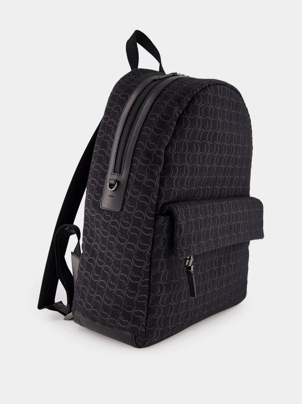 Zip N Flap Logo Jacquard Backpack sold by Fashion Clinic product image thumbnail 2