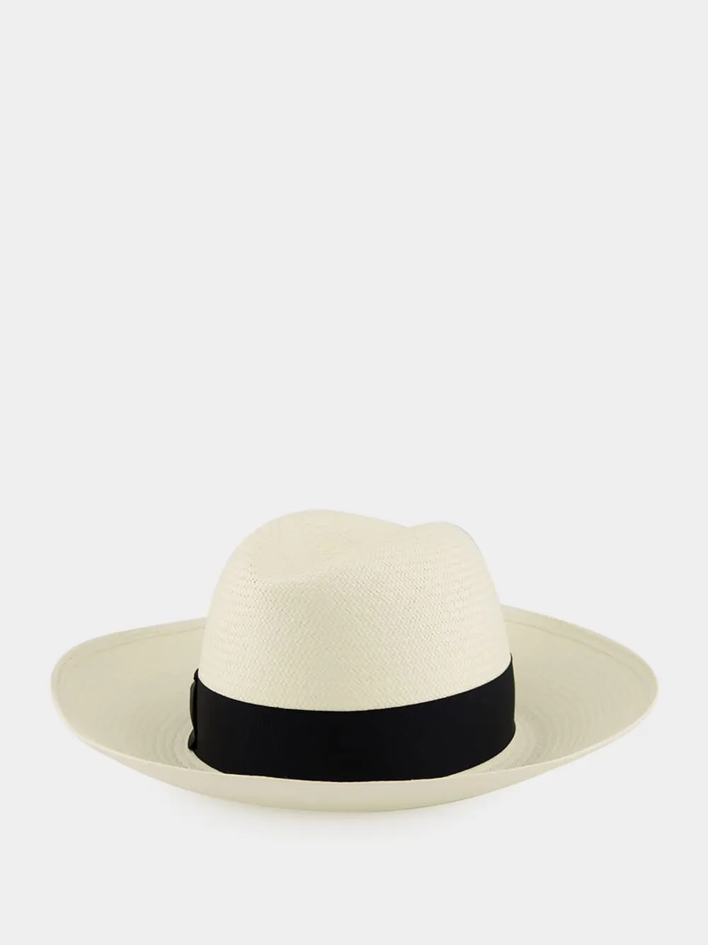 Claudette Fine Panama Hat Navy Band sold by Fashion Clinic