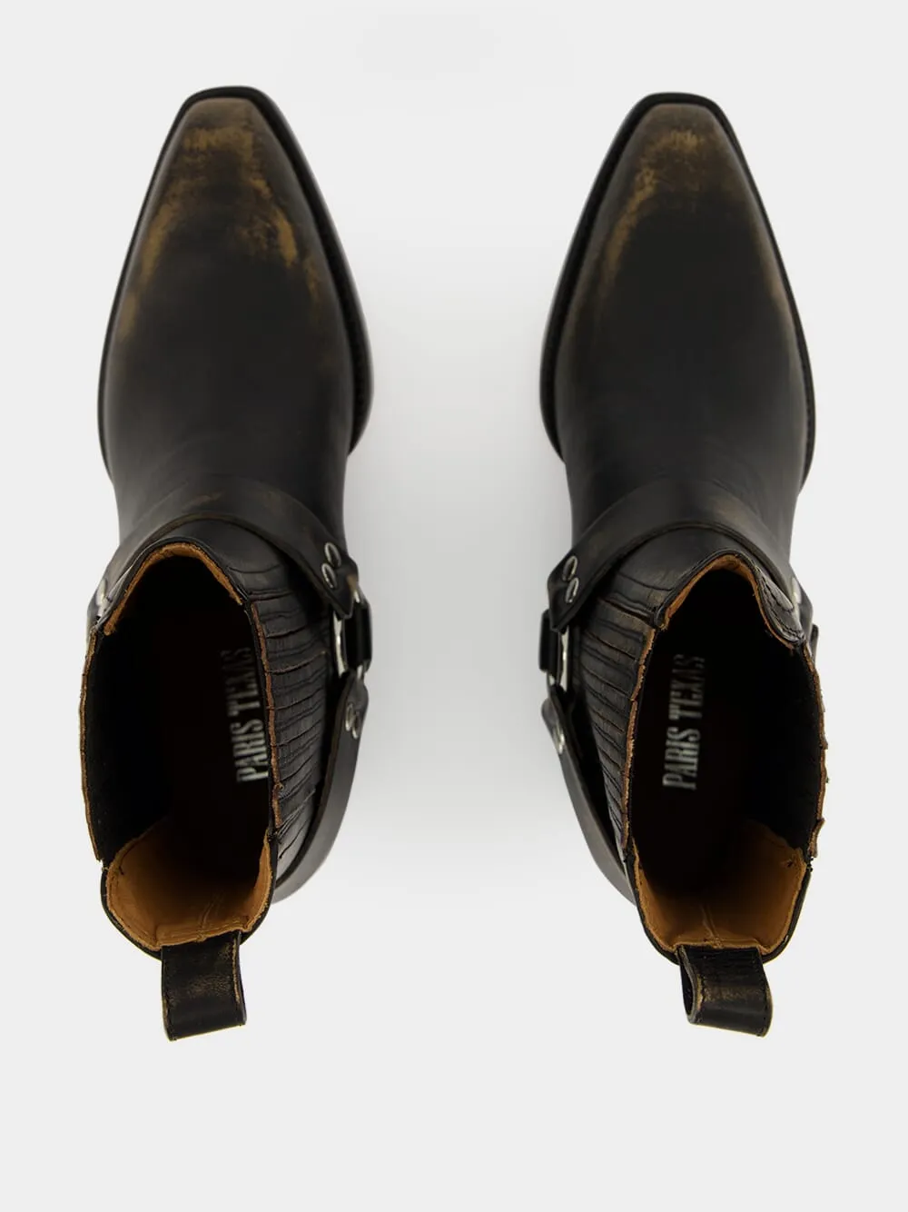 Black Brushed Leather Helena Ankle Boots sold by Fashion Clinic product image thumbnail 4