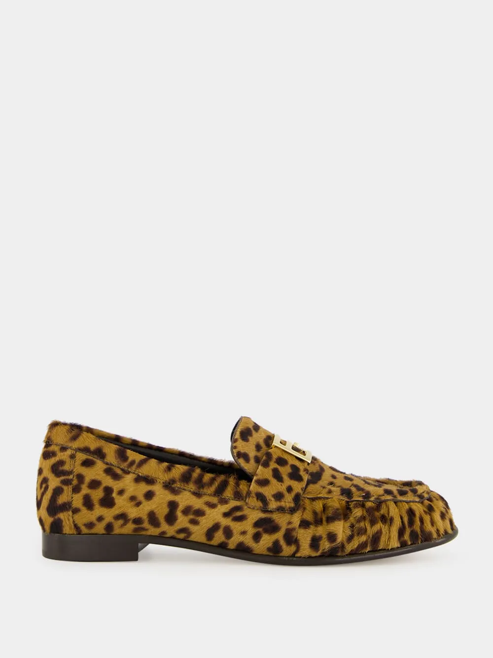 Brown Leo-Print Cavallino Loafers sold by Fashion Clinic