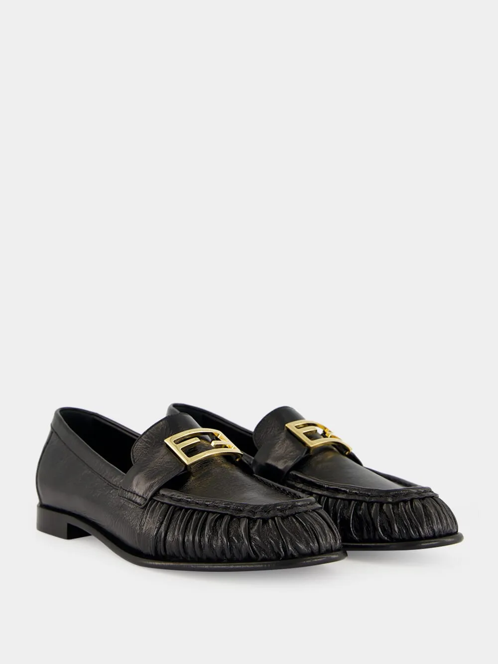 Black Nappa Leather Baguette Loafers sold by Fashion Clinic product image thumbnail 3