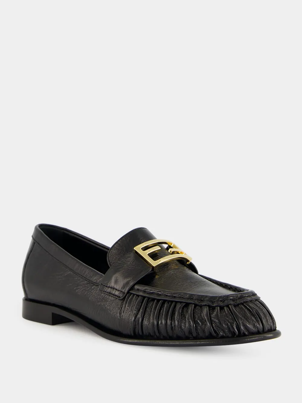 Black Nappa Leather Baguette Loafers sold by Fashion Clinic product image thumbnail 2