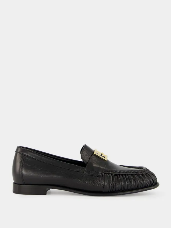 Black Nappa Leather Baguette Loafers sold by Fashion Clinic
