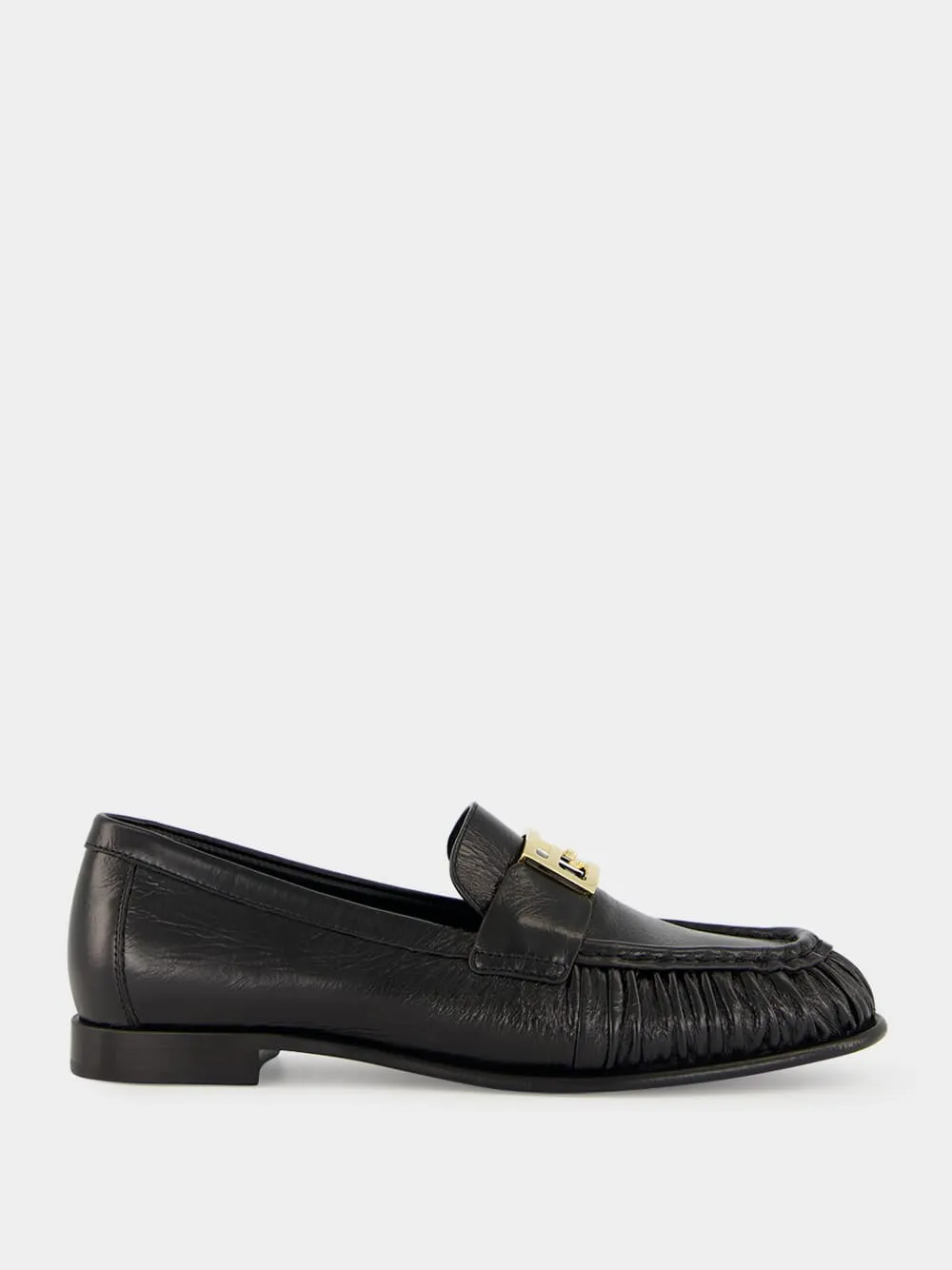 Black Nappa Leather Baguette Loafers sold by Fashion Clinic