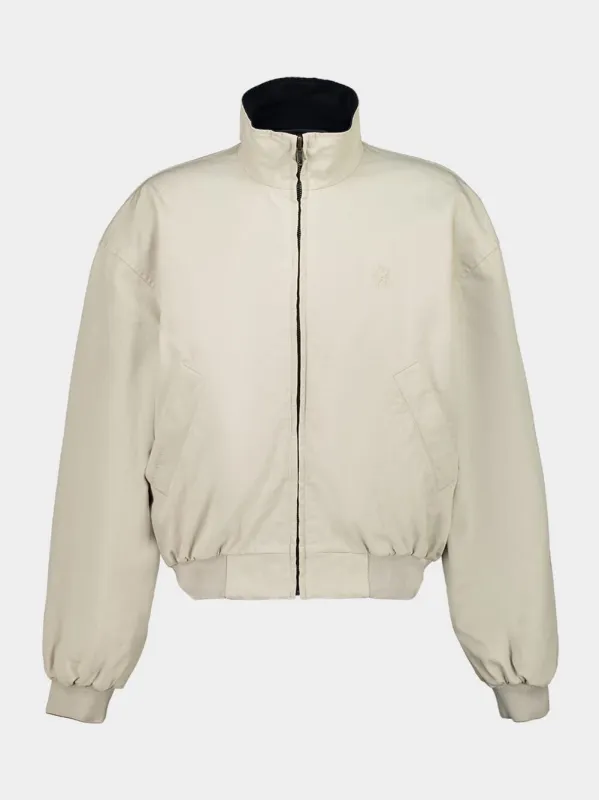 Reversible Cotton Nylon Blouson Jacket sold by Fashion Clinic