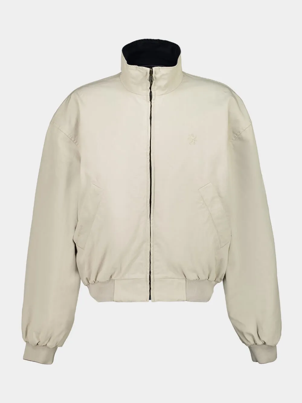 Reversible Cotton Nylon Blouson Jacket sold by Fashion Clinic