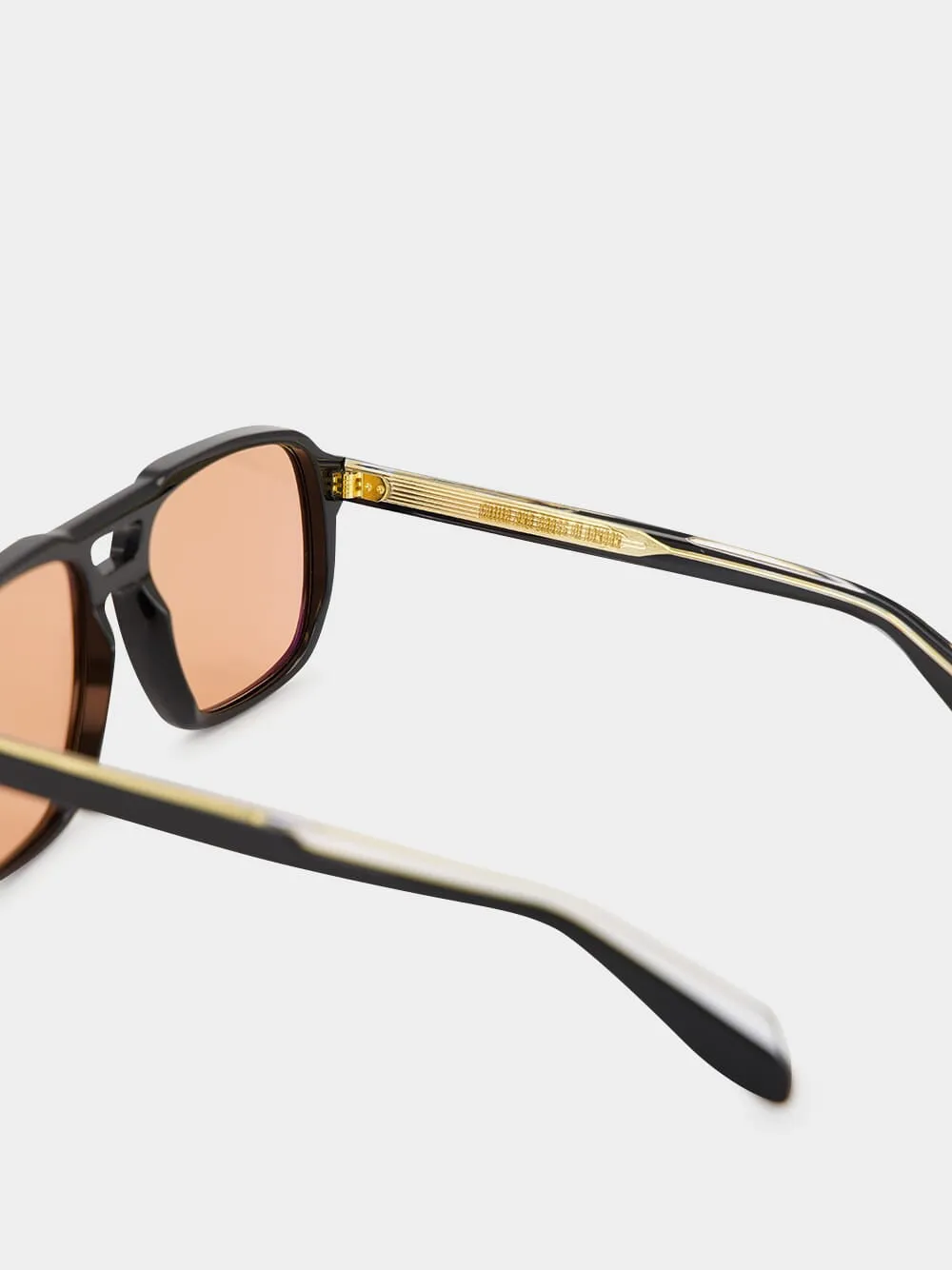 Black Aviator Sunglasses with Pink Lens sold by Fashion Clinic product image thumbnail 4