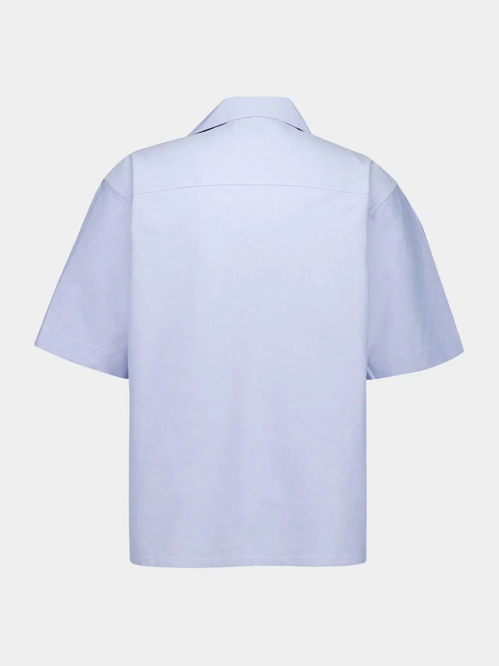 Sapphire Blue Short-Sleeve Cotton Shirt sold by Fashion Clinic product image thumbnail 2