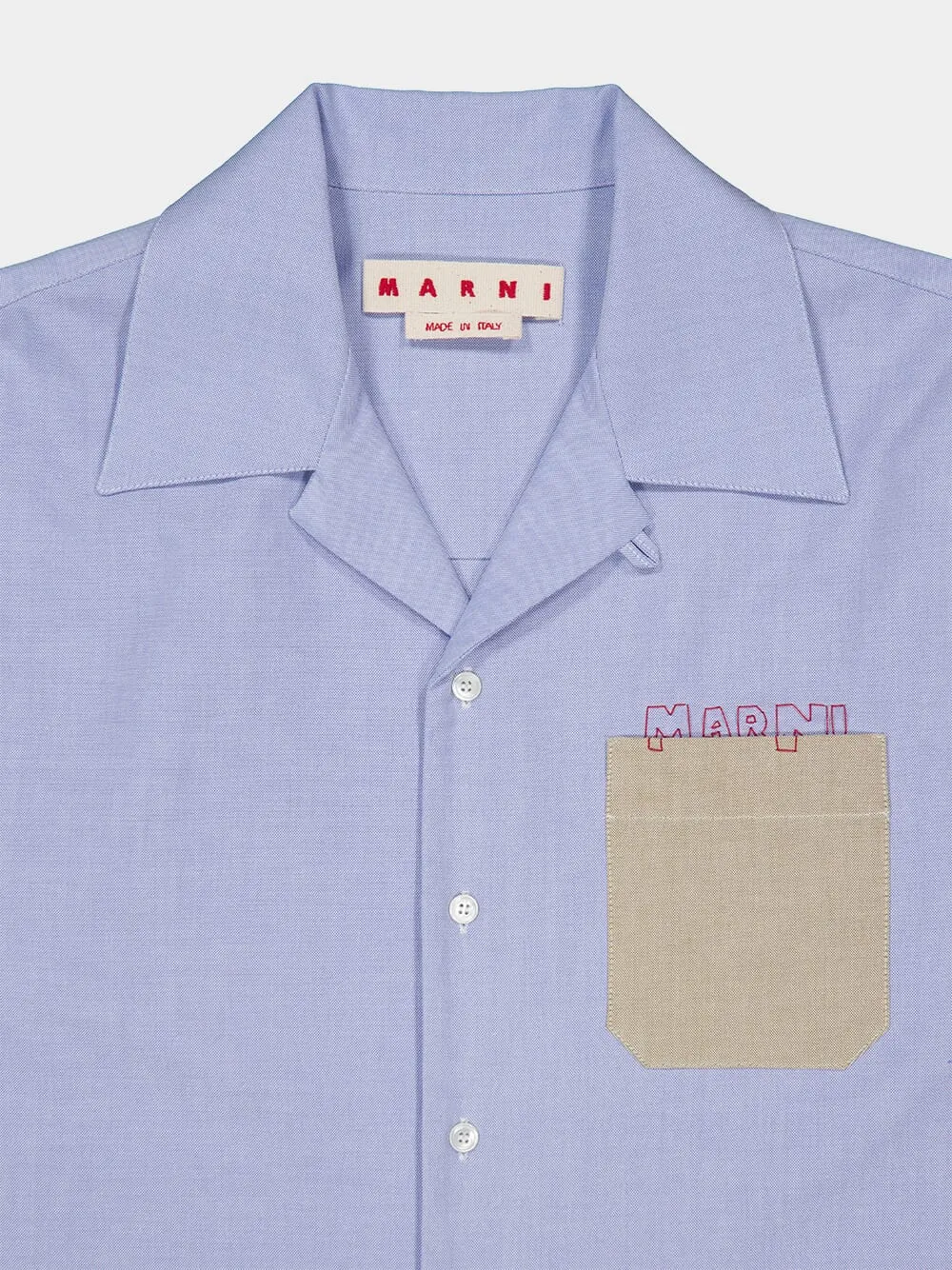 Sapphire Blue Short-Sleeve Cotton Shirt sold by Fashion Clinic product image thumbnail 3