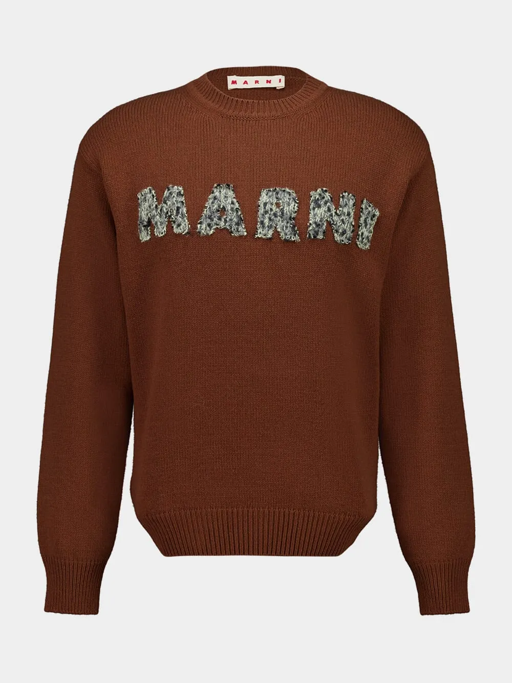 Brown Wool Logo Sweater sold by Fashion Clinic