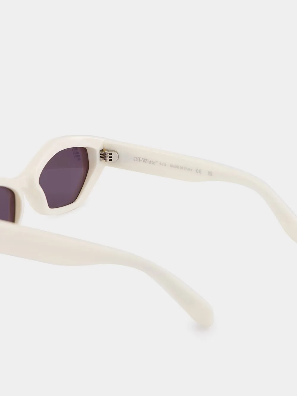 Hilo White Cat-Eye Sunglasses sold by Fashion Clinic product image thumbnail 4