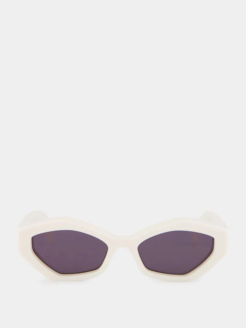 Hilo White Cat-Eye Sunglasses sold by Fashion Clinic