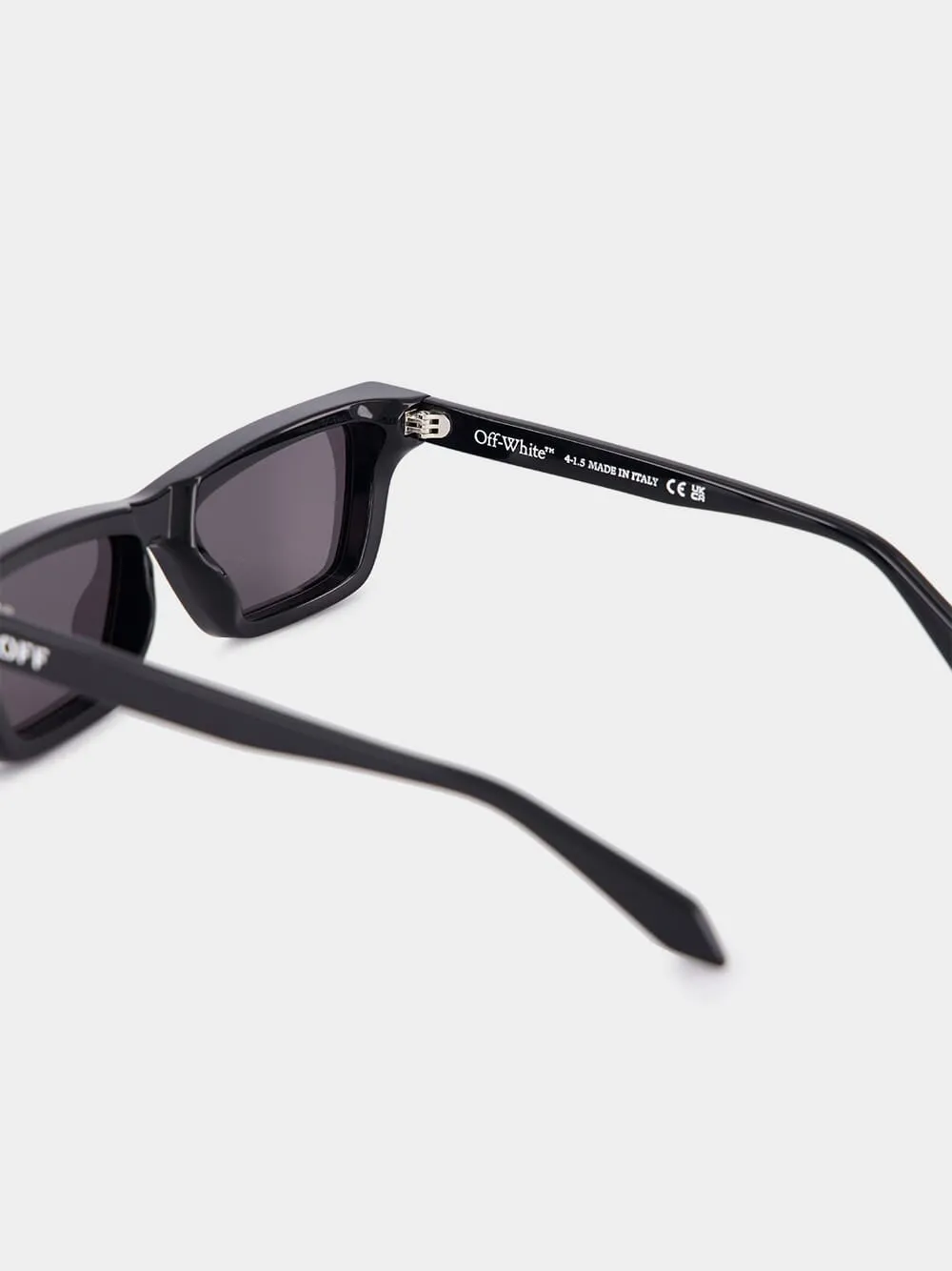 Cambridge Black Rectangular Sunglasses sold by Fashion Clinic product image thumbnail 4