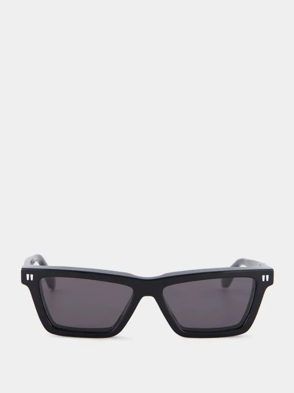 Cambridge Black Rectangular Sunglasses made by Off-White