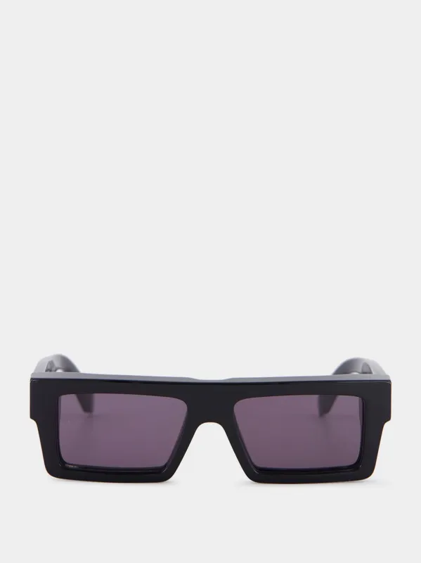 Ruby Black Rectangular Sunglasses sold by Fashion Clinic