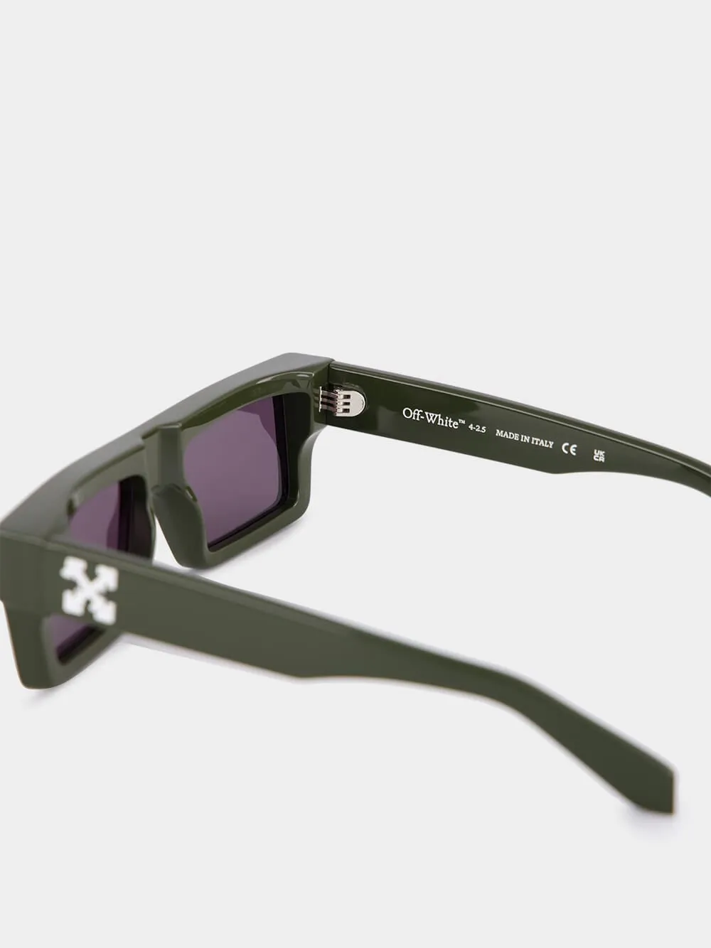 Ruby Military Green Rectangular Sunglasses sold by Fashion Clinic product image thumbnail 4