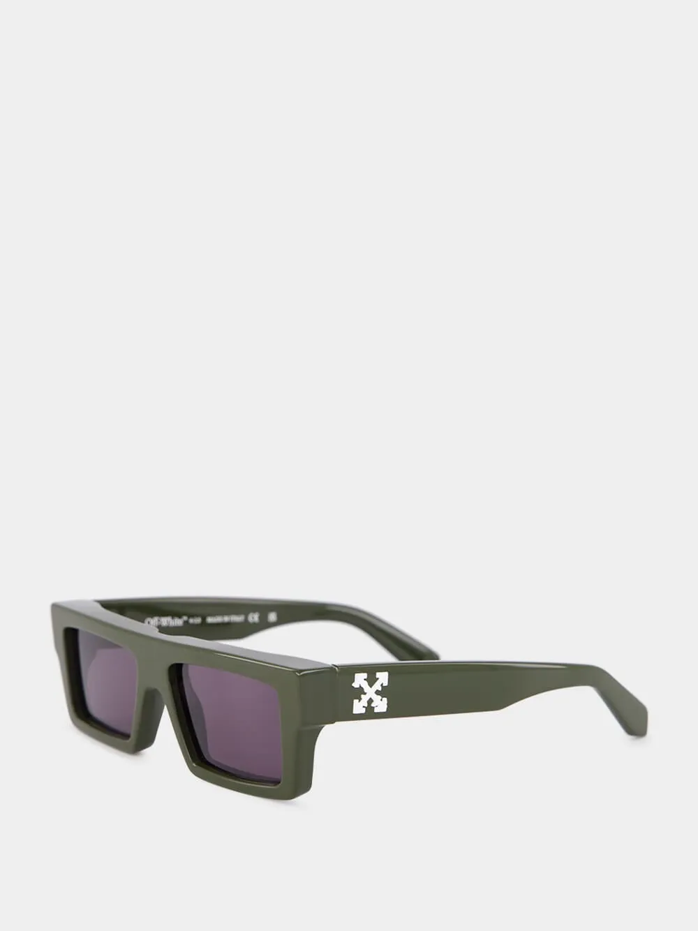 Ruby Military Green Rectangular Sunglasses sold by Fashion Clinic product image thumbnail 3