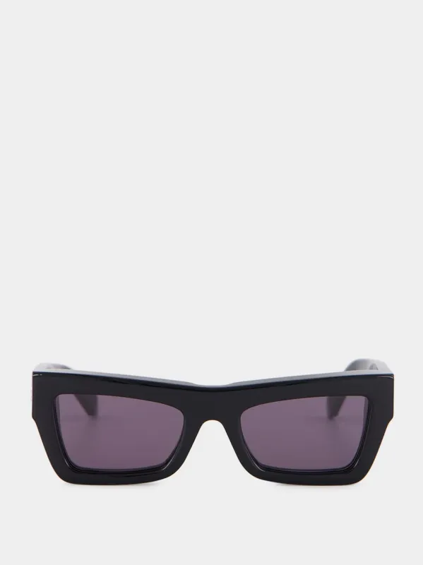 Charleston Black Rectangular Sunglasses sold by Fashion Clinic