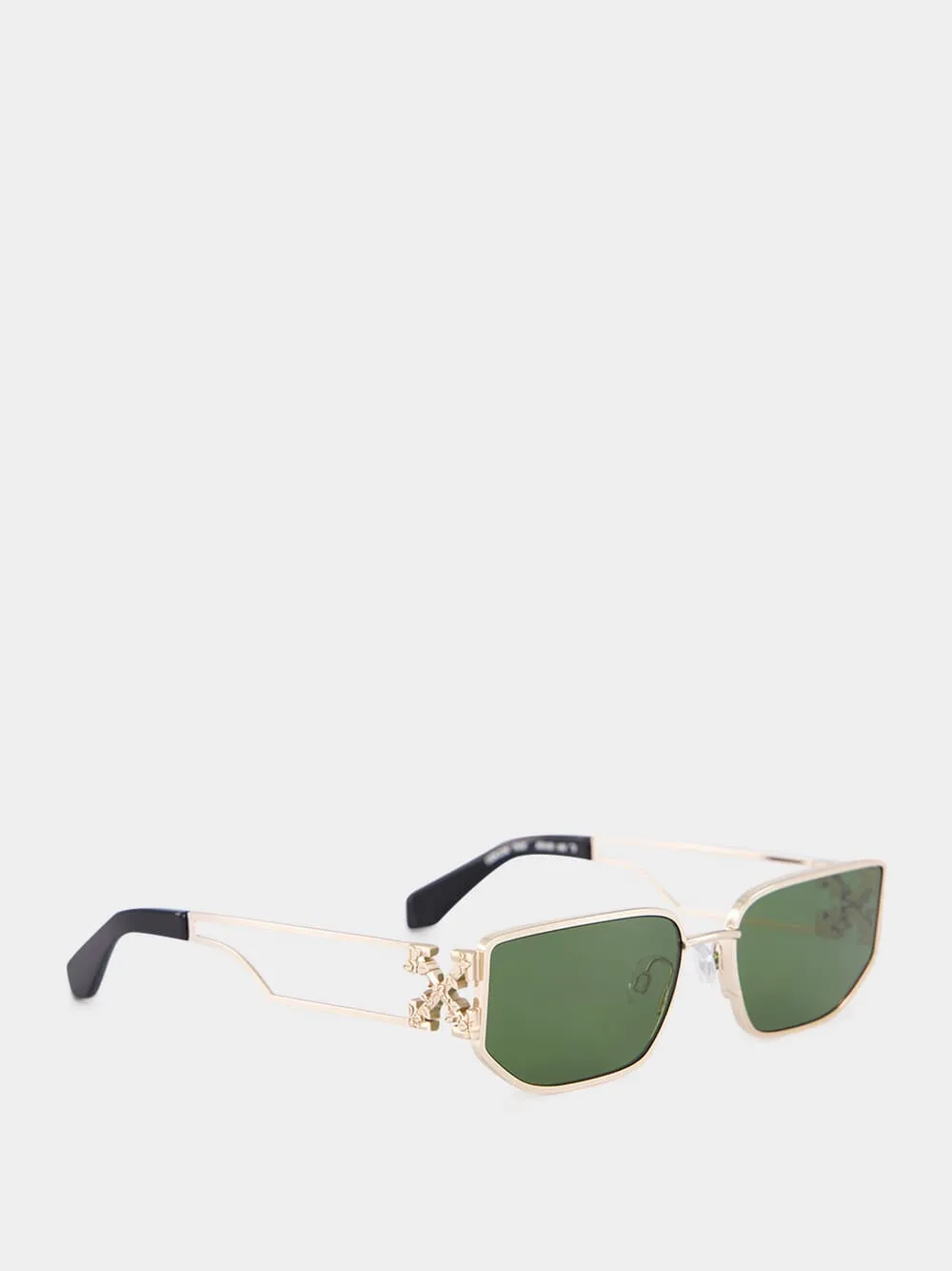 Allen Gold Metal Sunglasses with Green Lenses sold by Fashion Clinic product image thumbnail 2