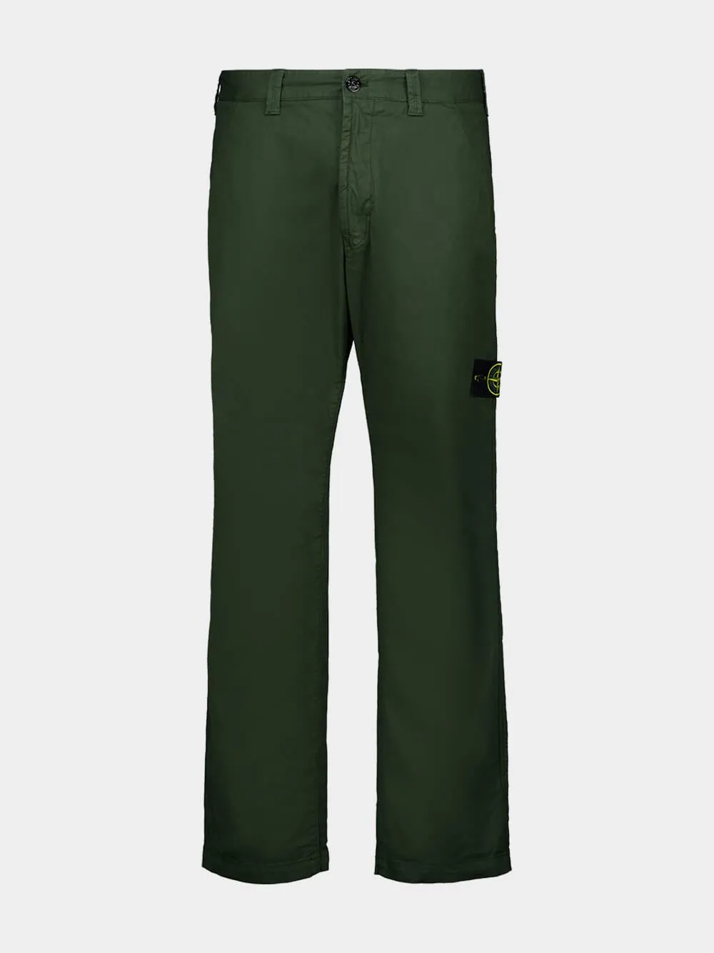 Juniper Green Stretch Cotton Chinos sold by Fashion Clinic