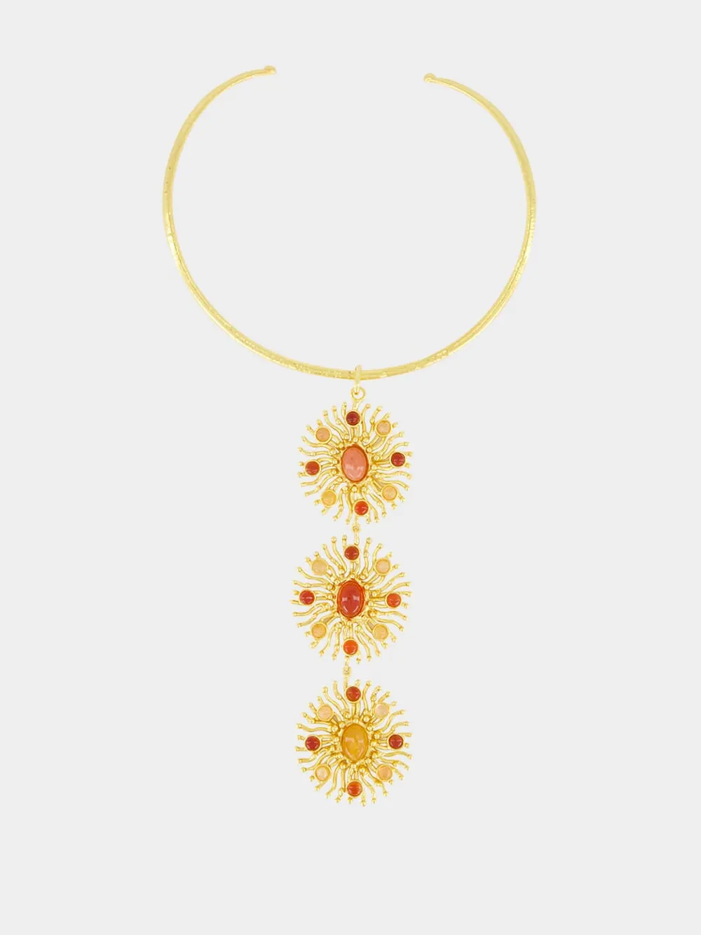 Sunshine Gold Necklace with Cornaline sold by Fashion Clinic
