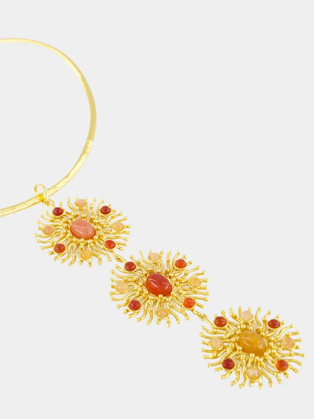 Sunshine Gold Necklace with Cornaline sold by Fashion Clinic product image thumbnail 2