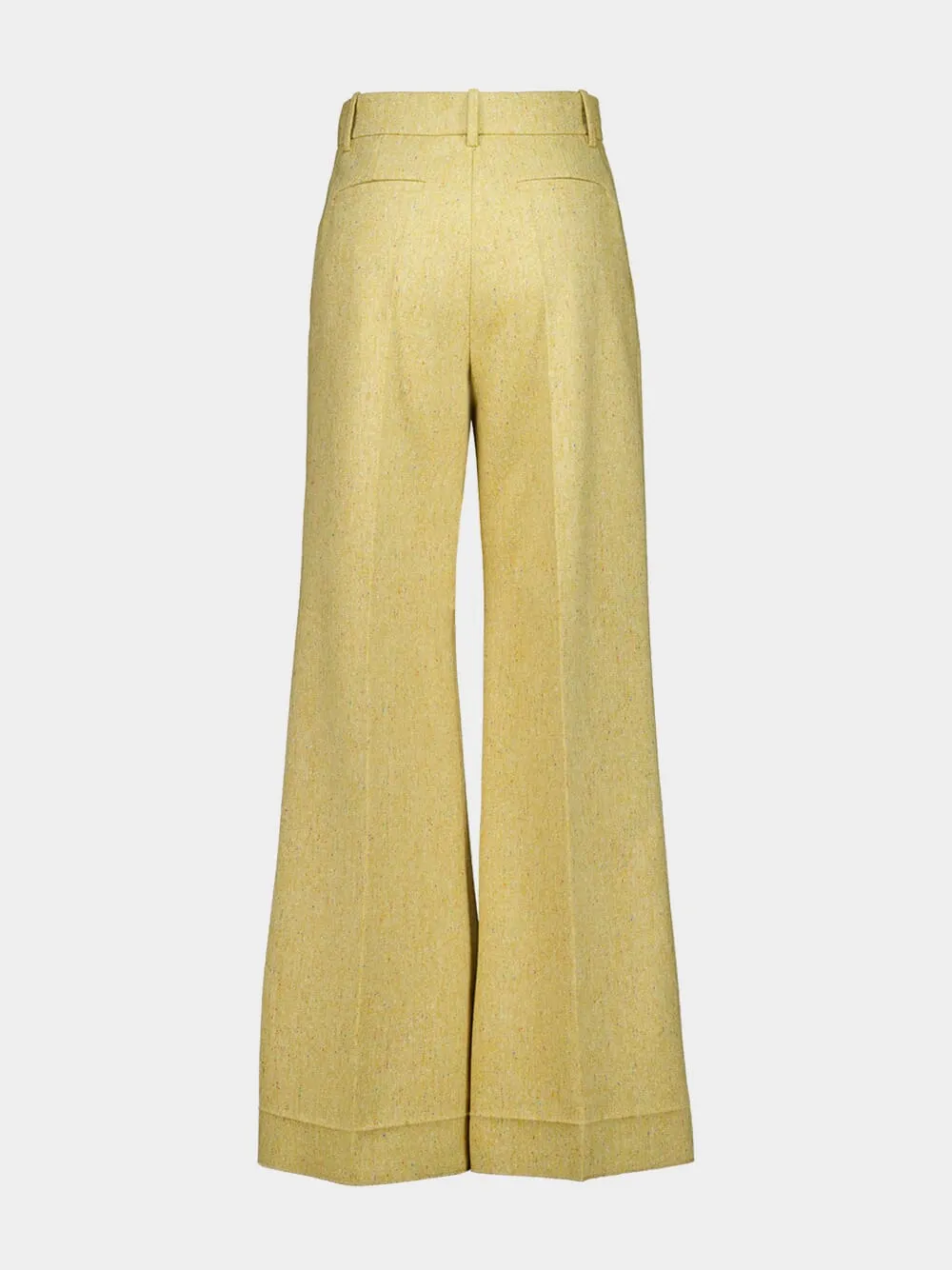 Ochre Virgin Wool Wide-Leg Trousers sold by Fashion Clinic product image thumbnail 2
