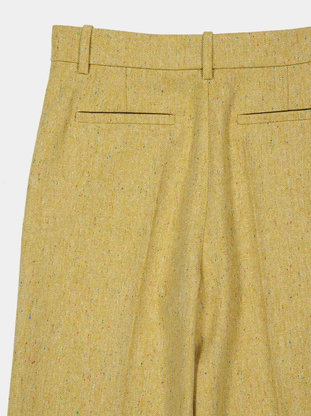 Ochre Virgin Wool Wide-Leg Trousers sold by Fashion Clinic product image thumbnail 4