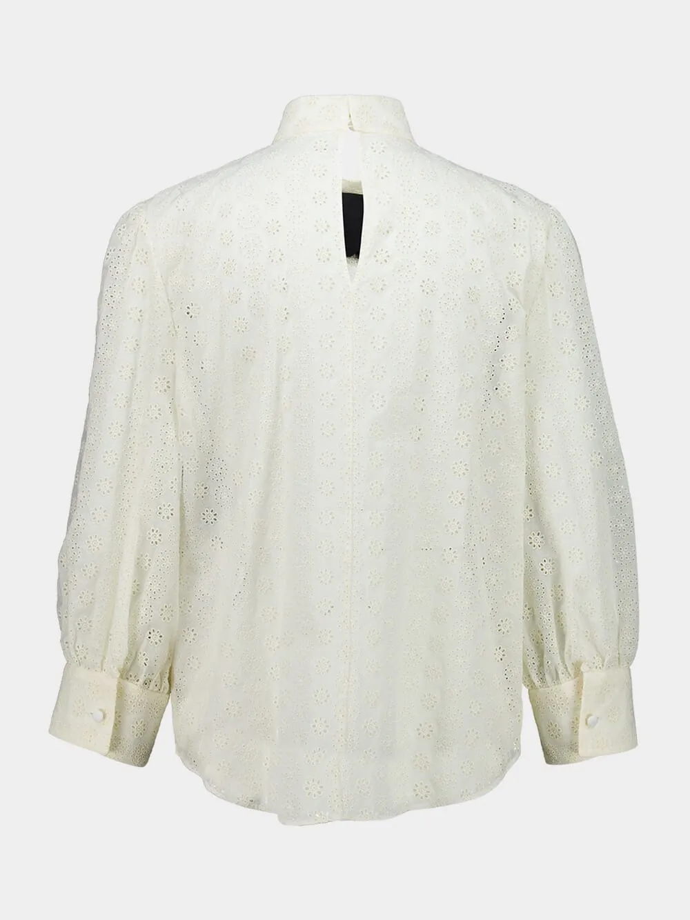 Ivory Cotton Blouse with Black Bows sold by Fashion Clinic product image thumbnail 2